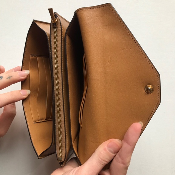 CELINE Long Wallet Blue Cream & Brown - Picture 11 of 15